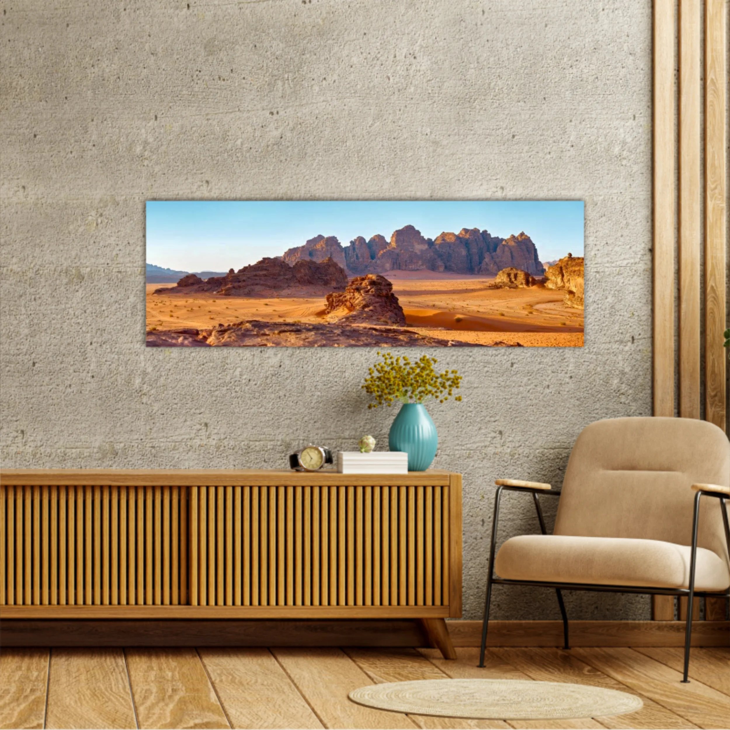 The fantastic mountains in desert Wadi-Rum, Jordan
