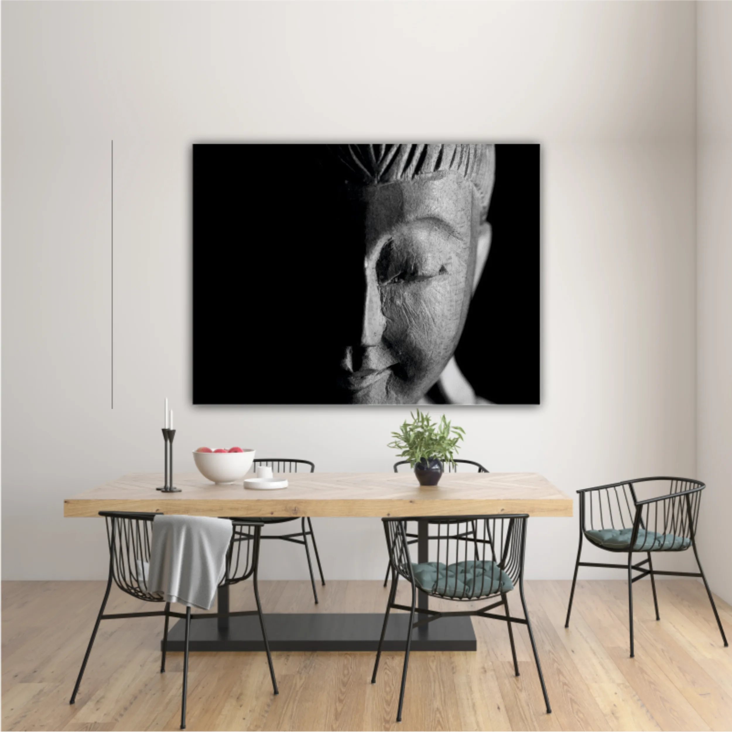 Buddha black and white