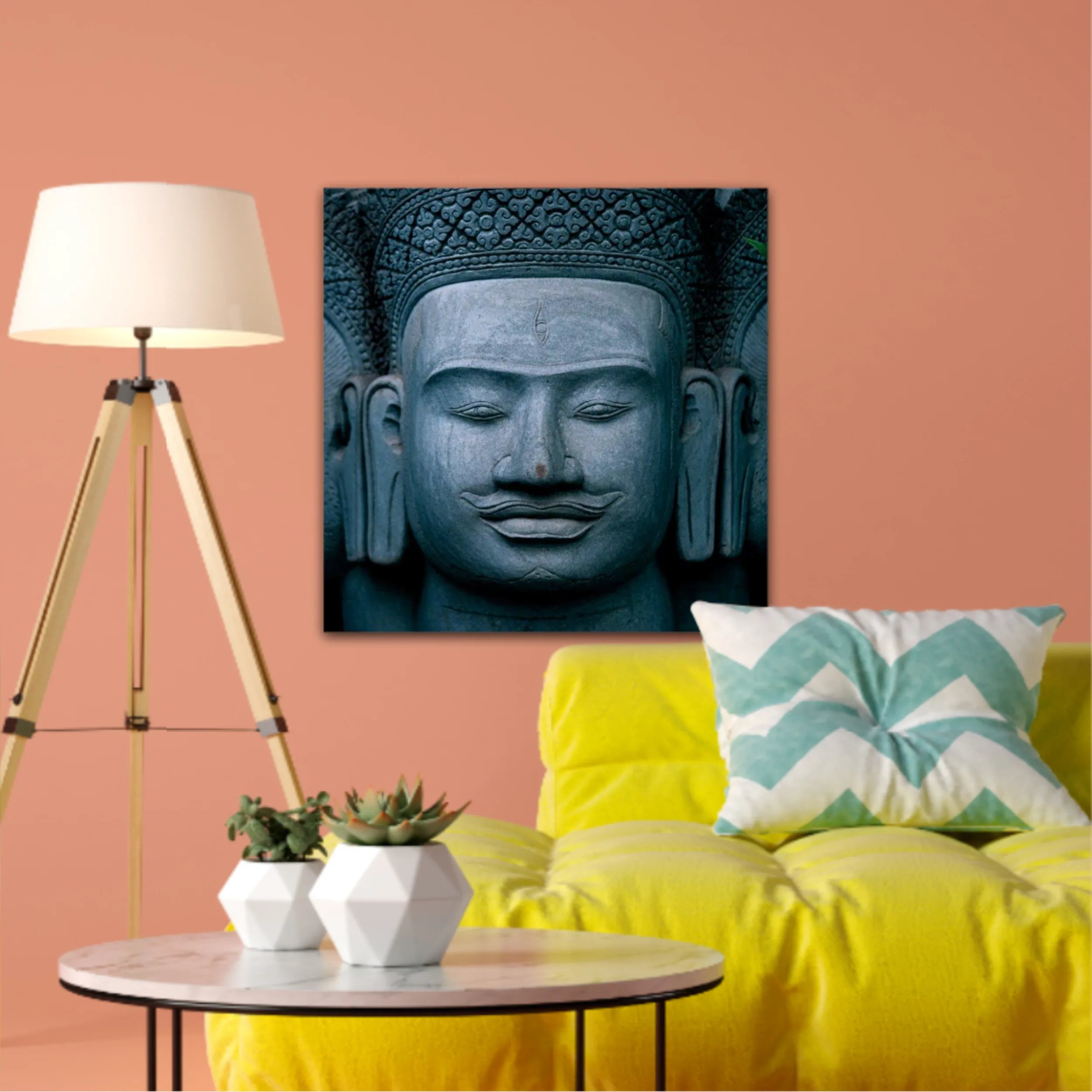 Three Headed Buddha Statue