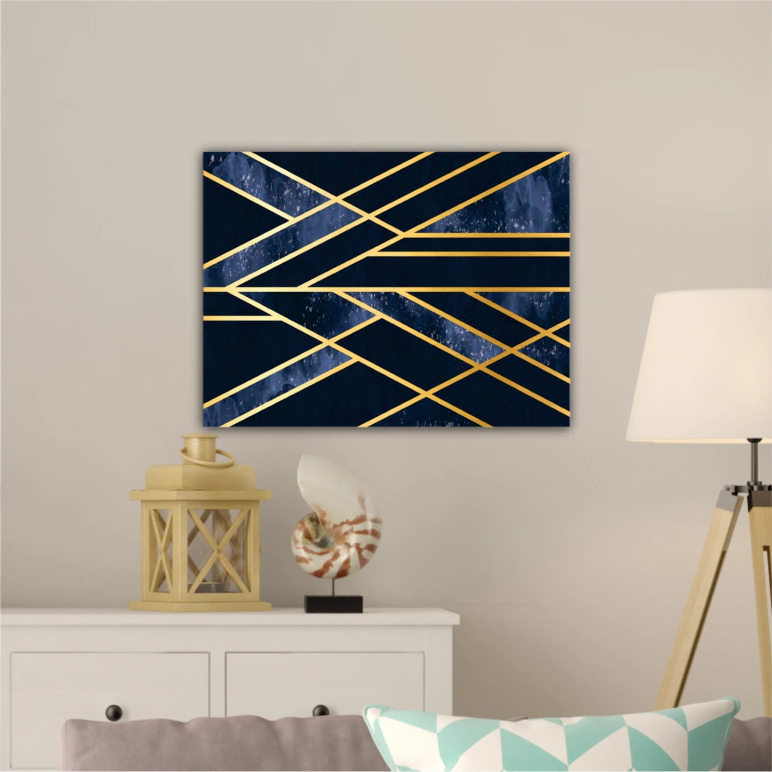 3d illustration - Golden lines 2