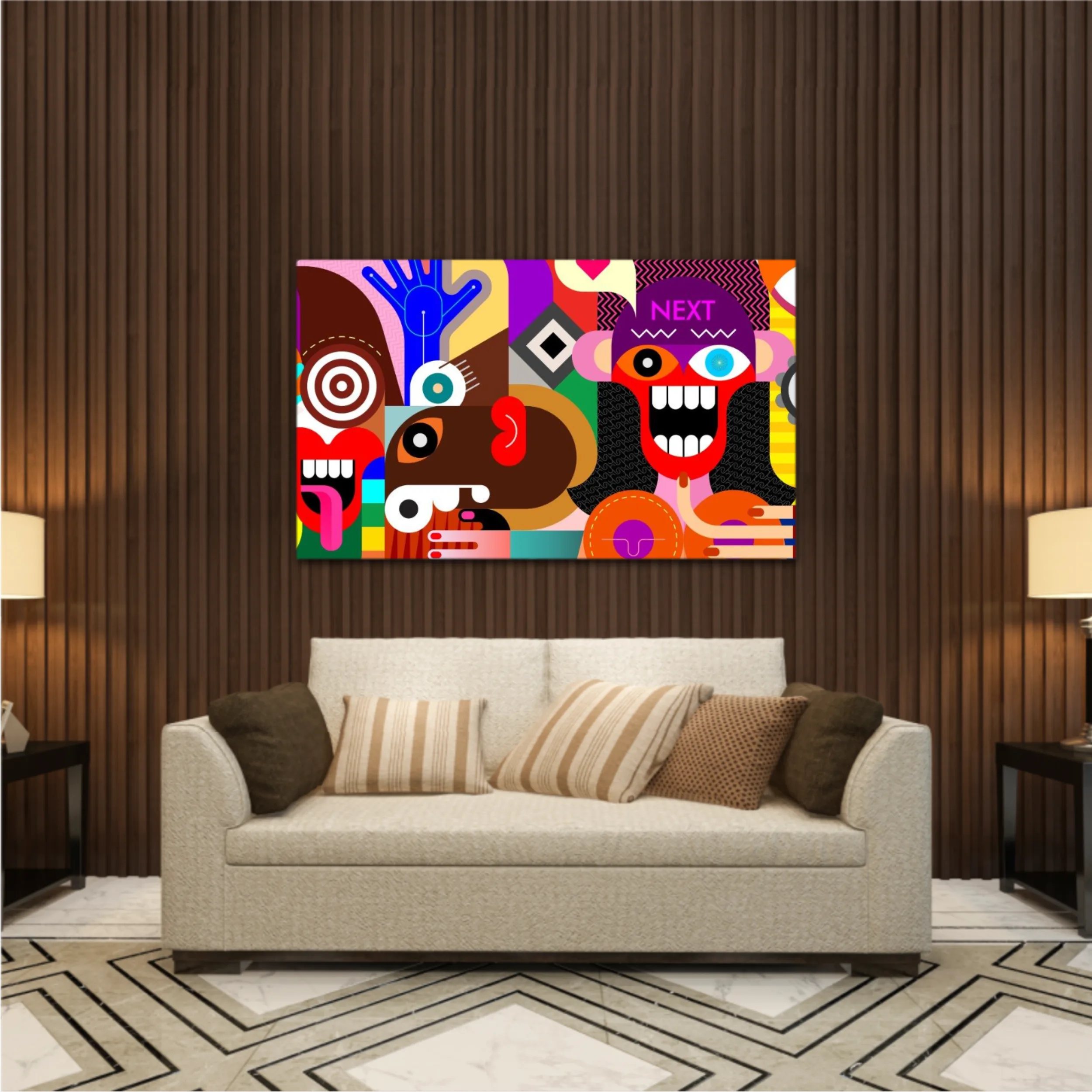 Social Networking People vector illustration. Life in the social media. (EN)
