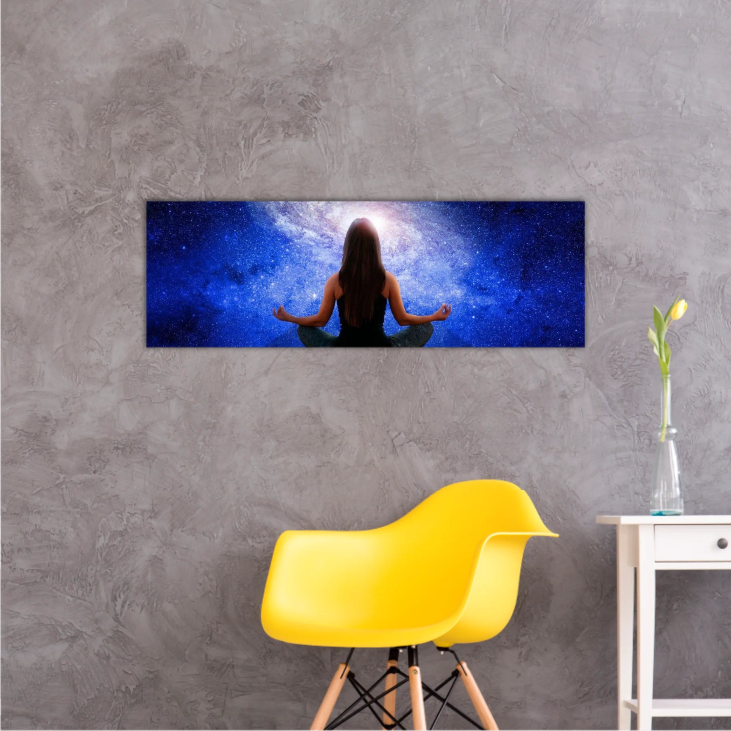 silueta omului cu univers, meditația