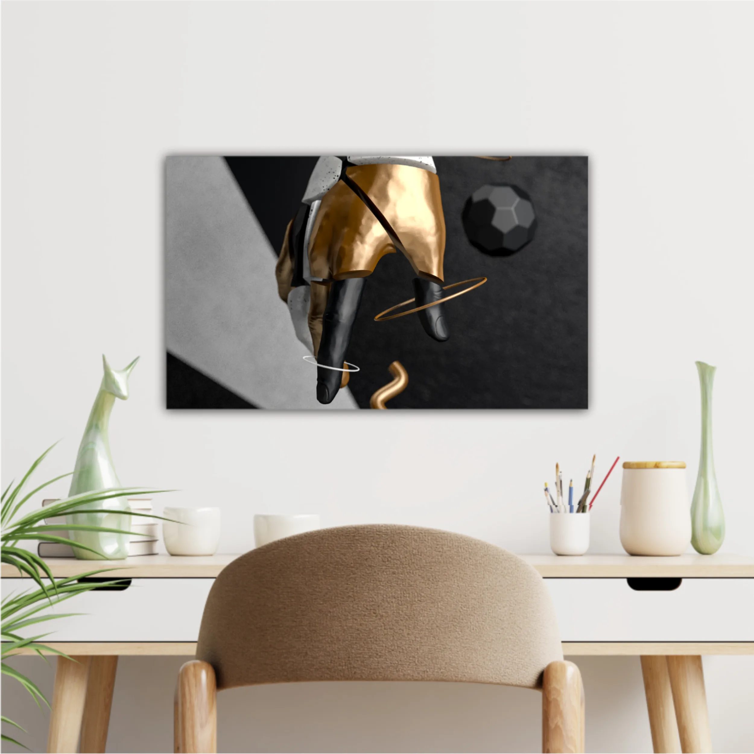 abstract with golden details