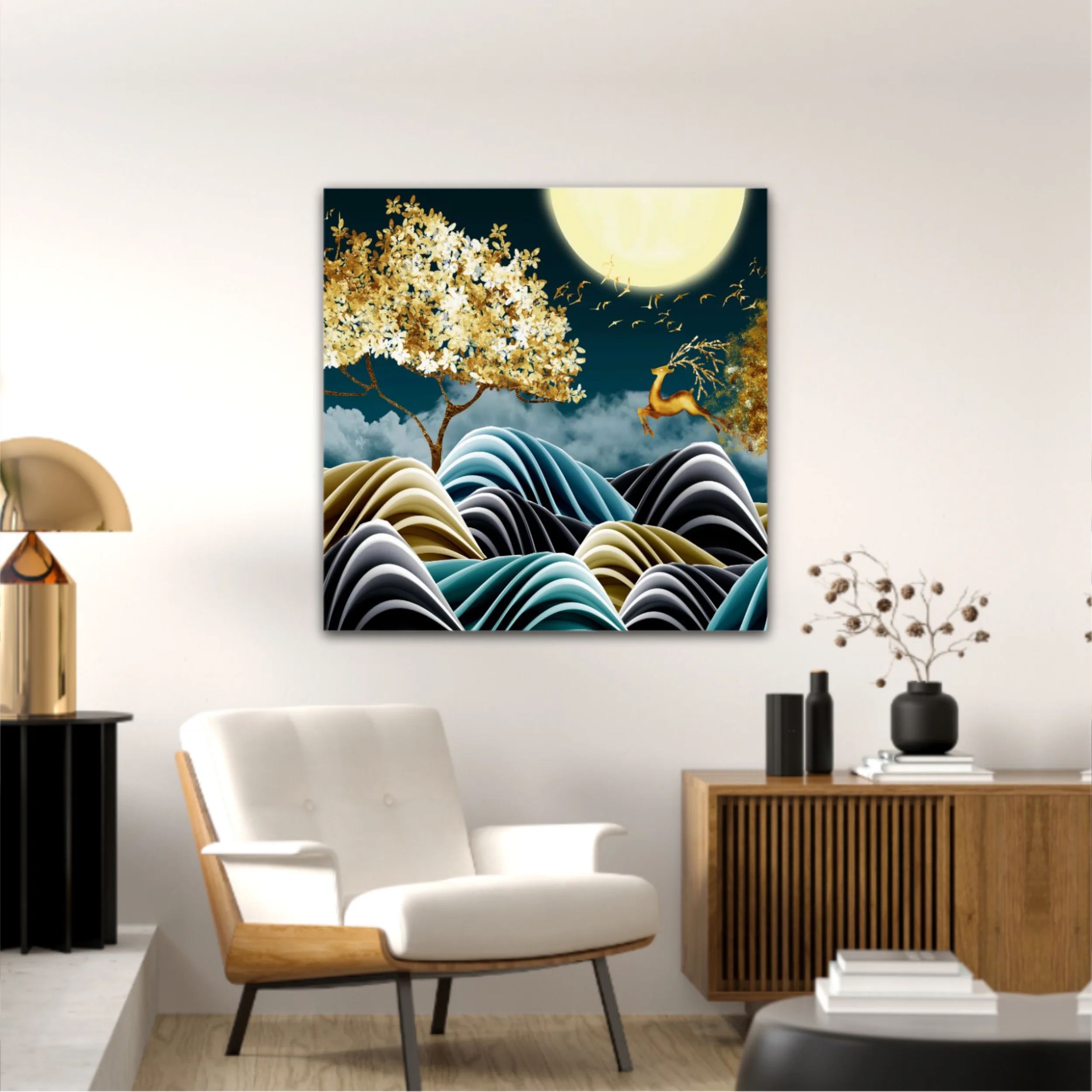 Luxurious abstract art digital painting
