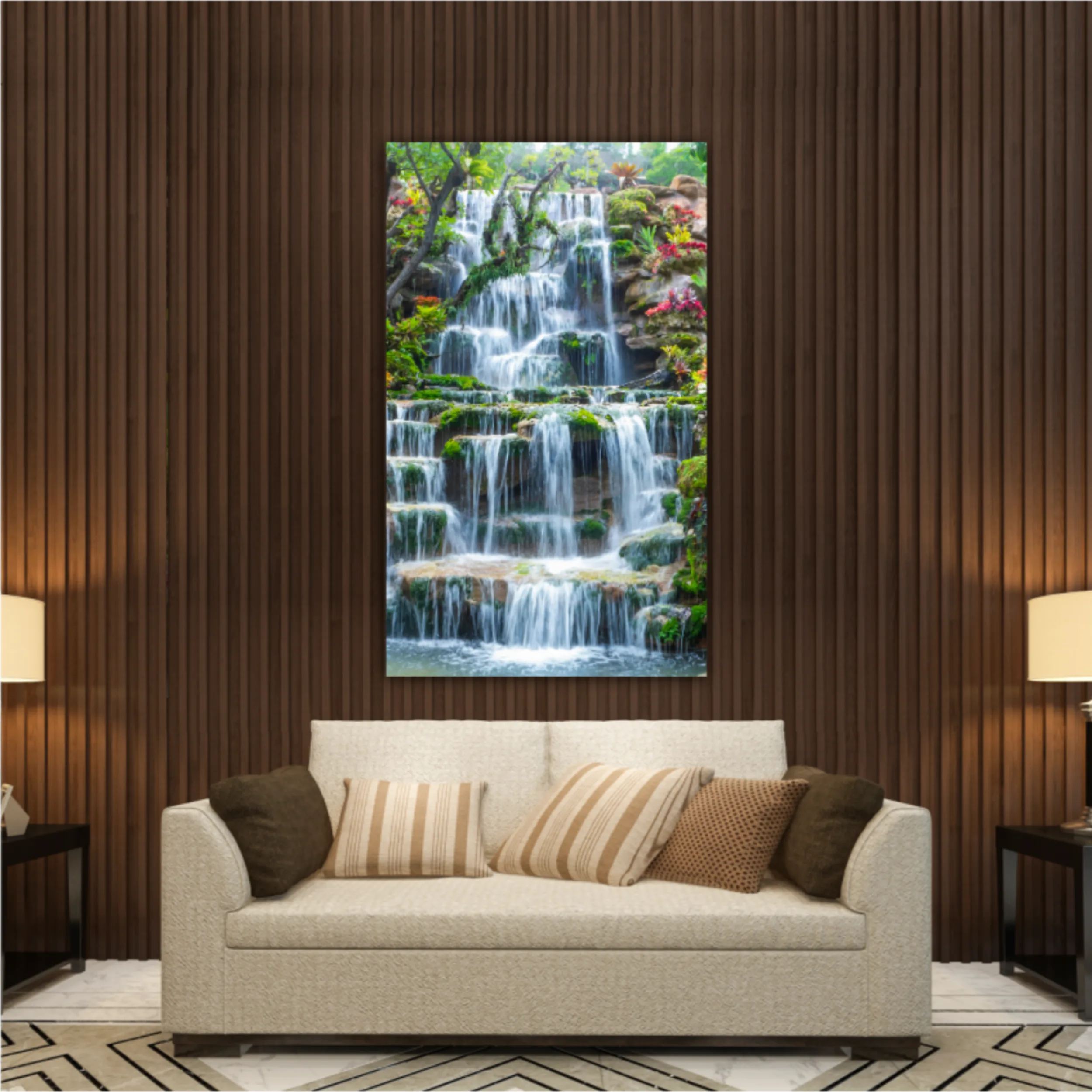 Waterfall in Thailand.View of waterfall in beautiful garden at sakon nakhon province,Thailand