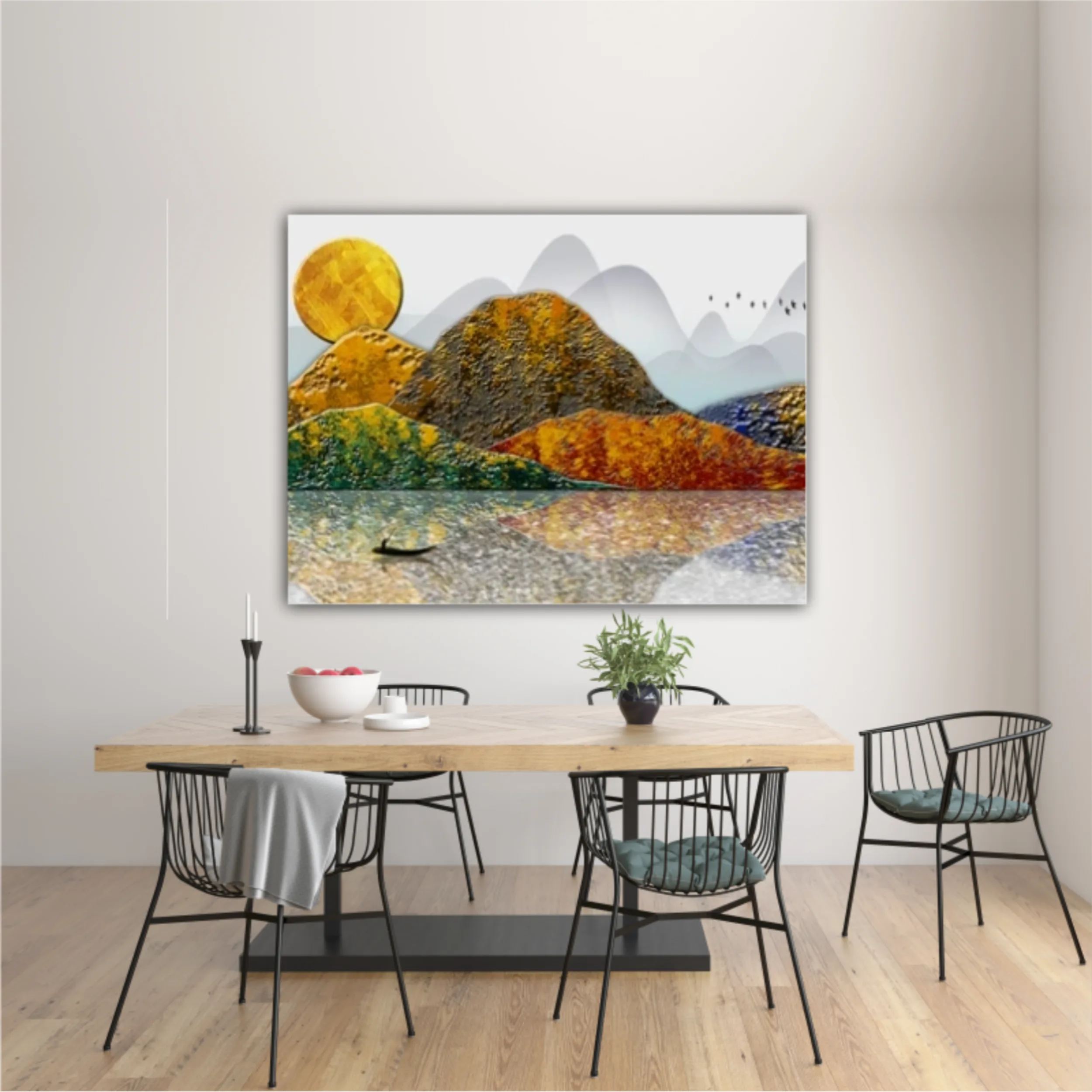 3d illustration image of mountain river water and cloud