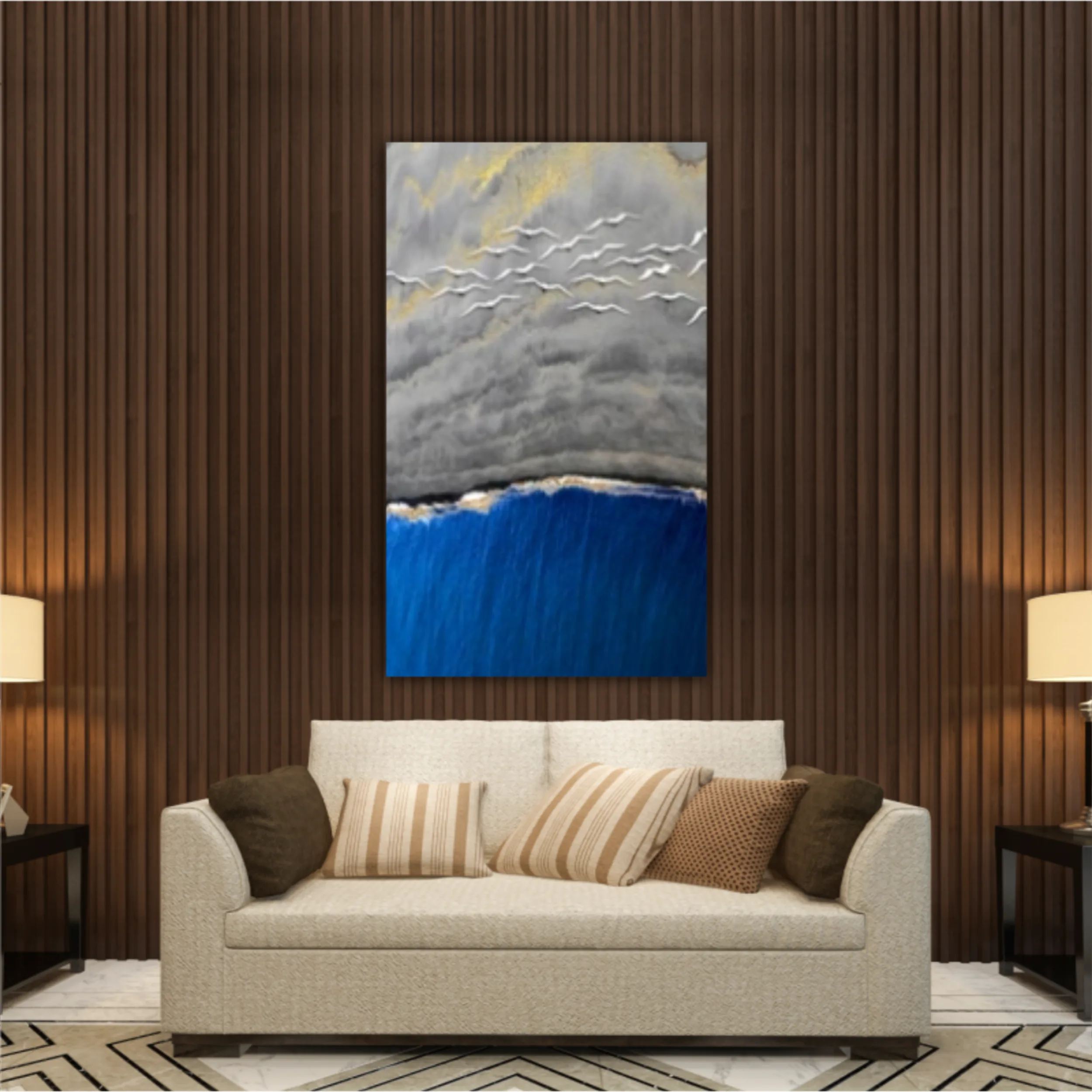 3d illustration of flock of birds in flight