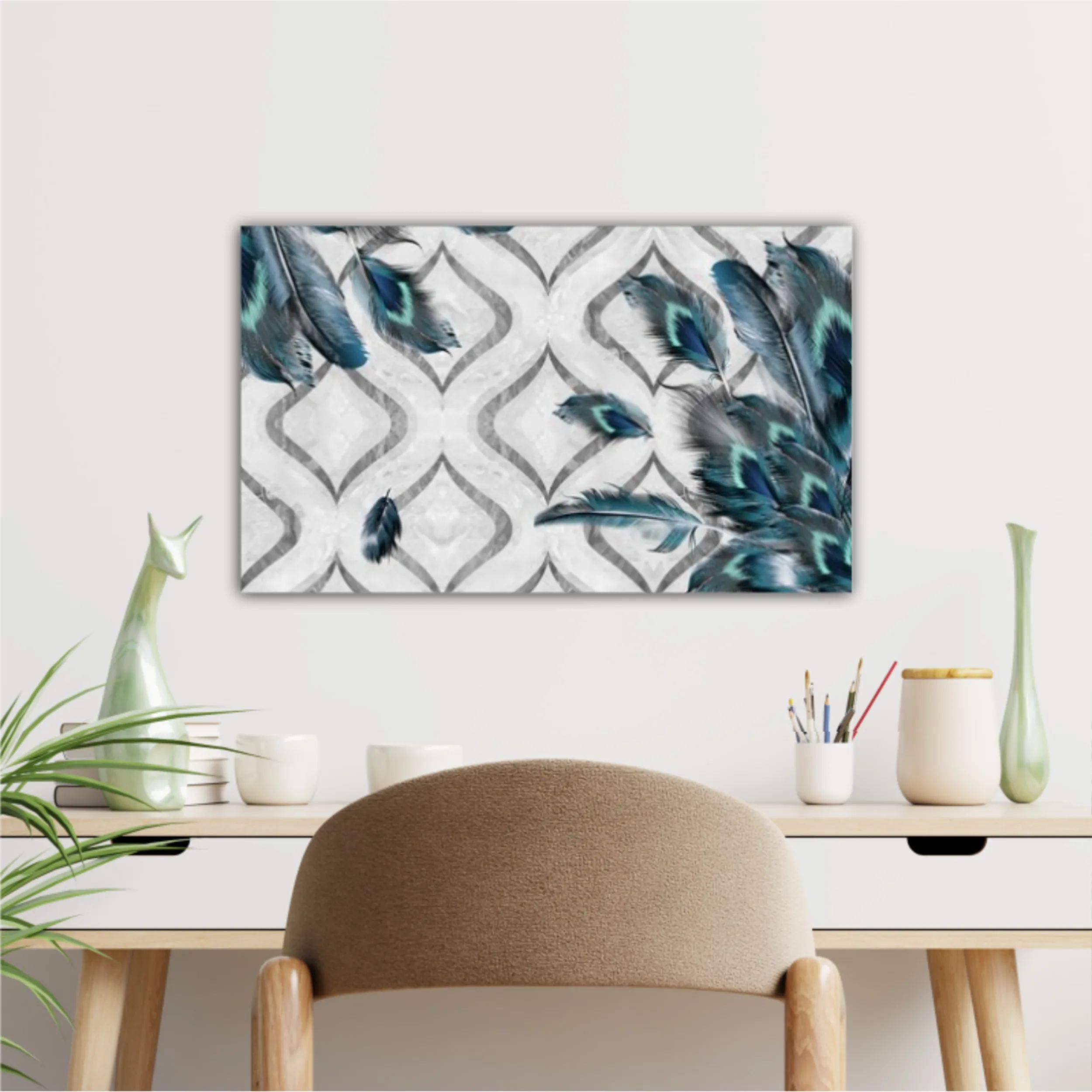 3d illustration of beautiful bird feathers