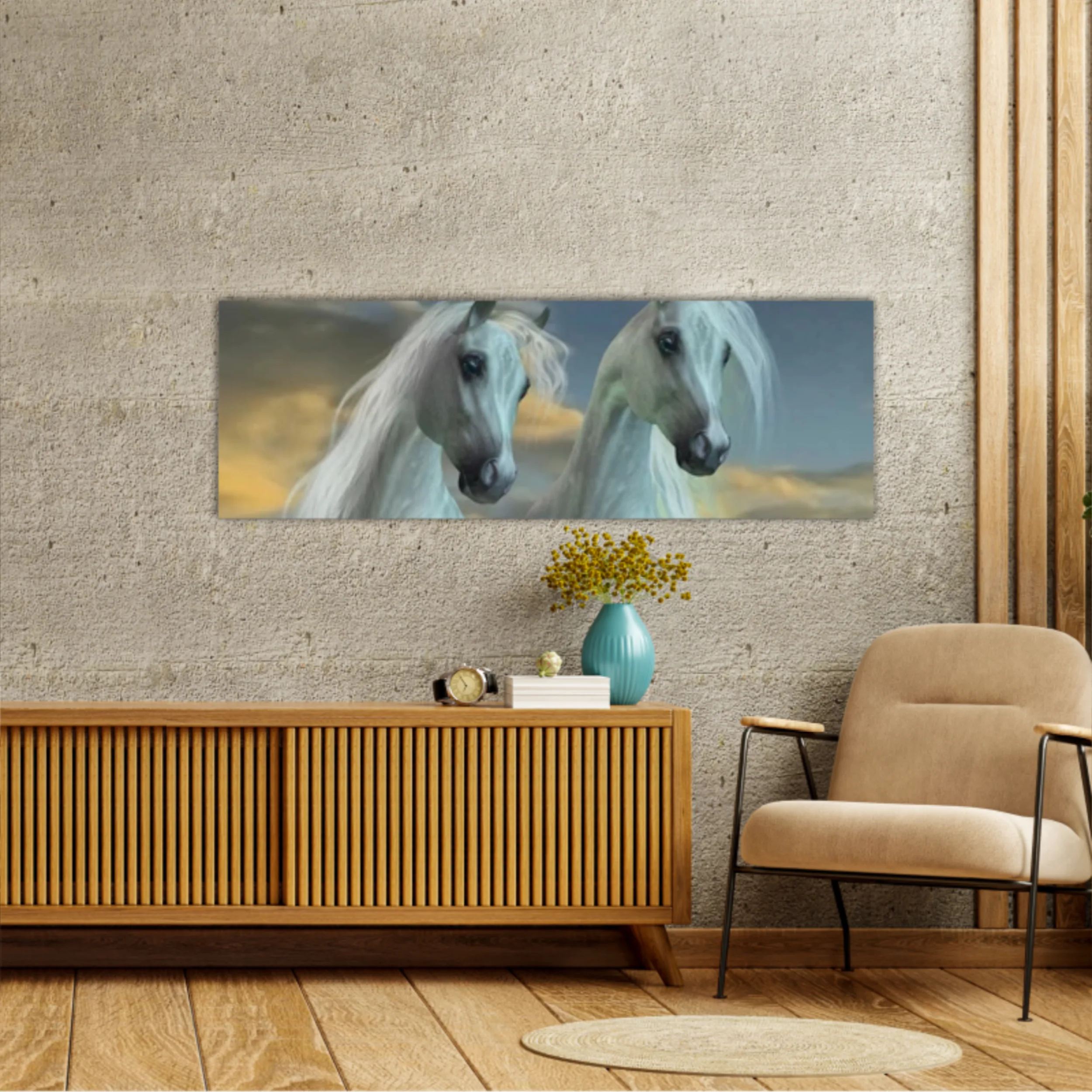3d illustration of horse and beach design