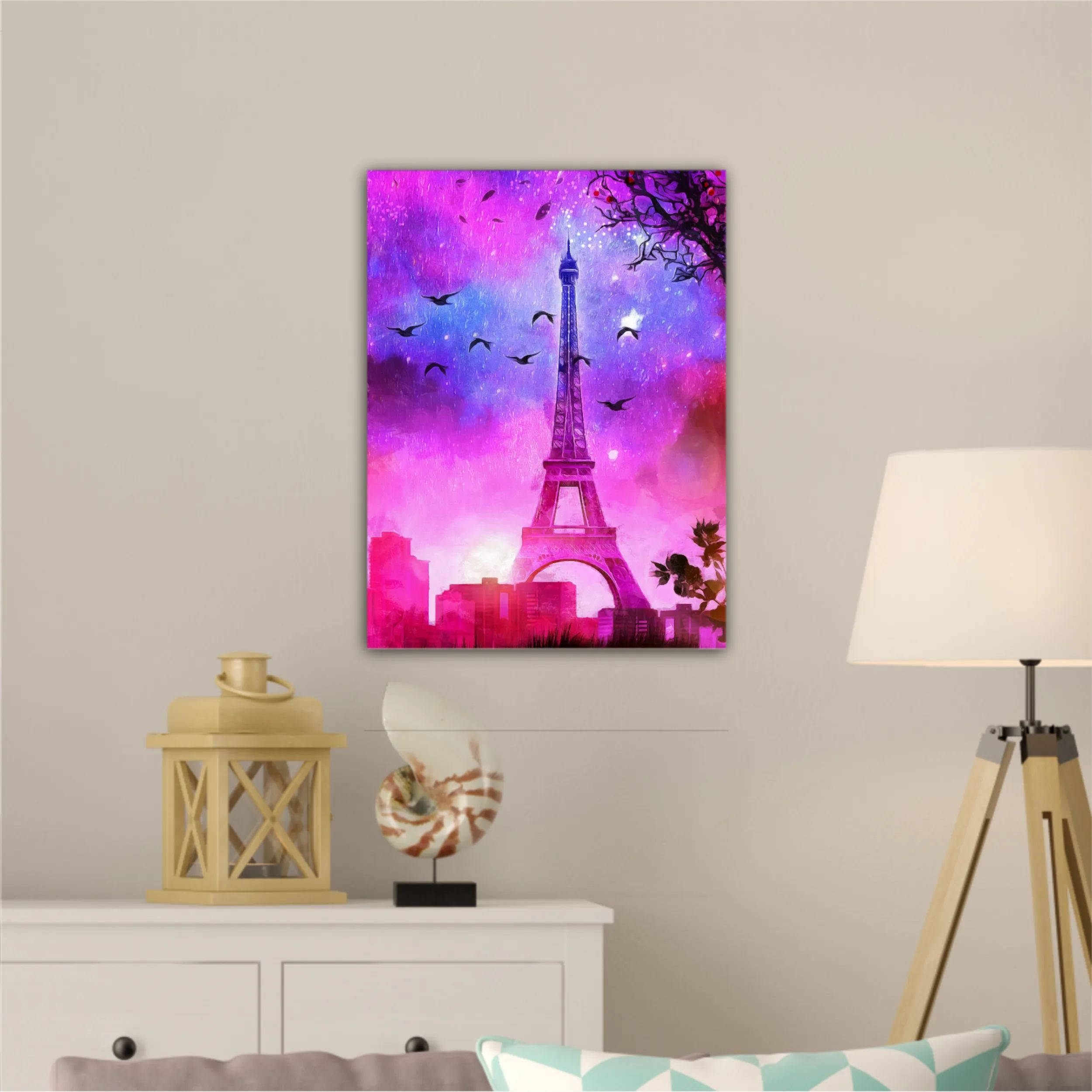Lovely couple kissing close to Eiffel Tower