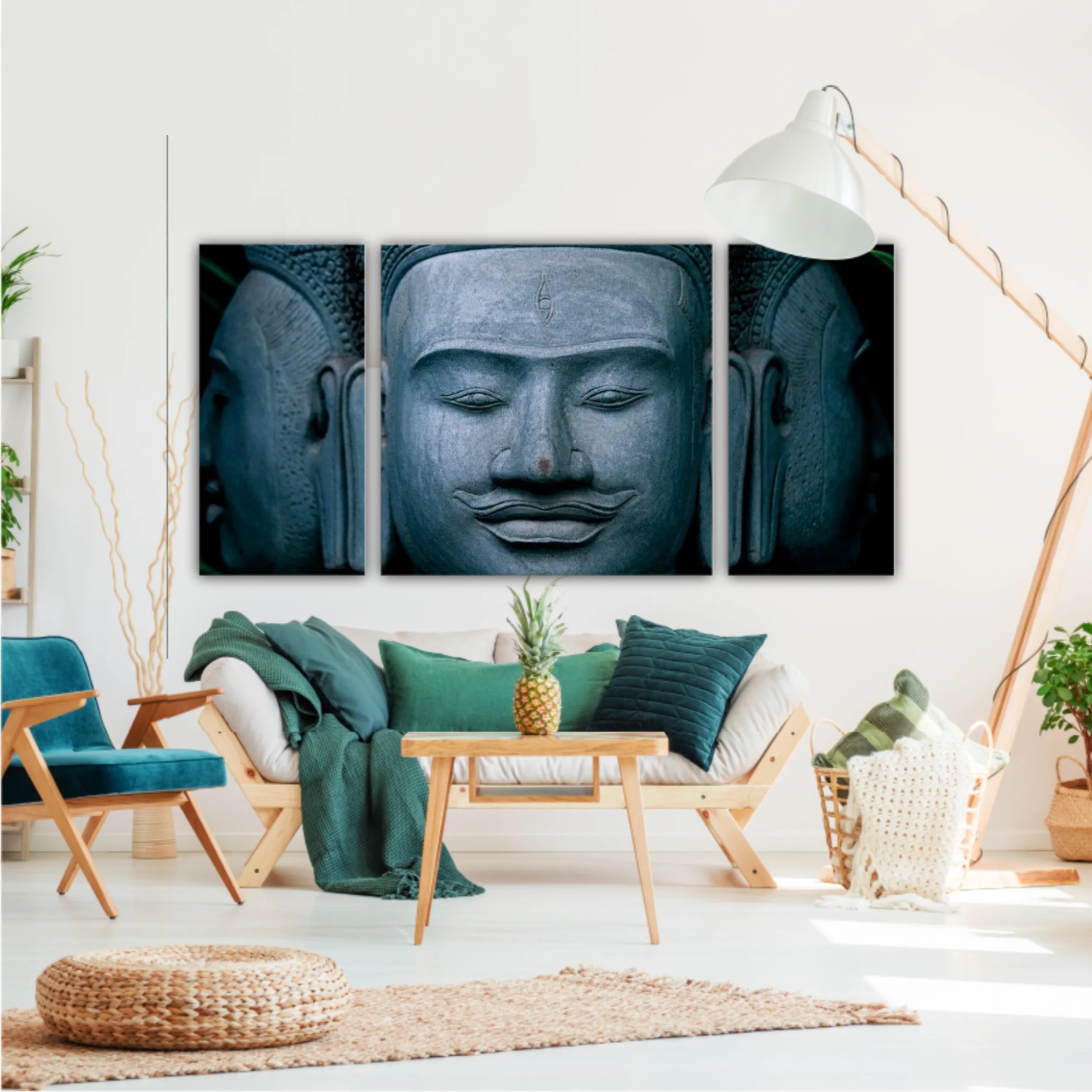 Three Headed Buddha Statue