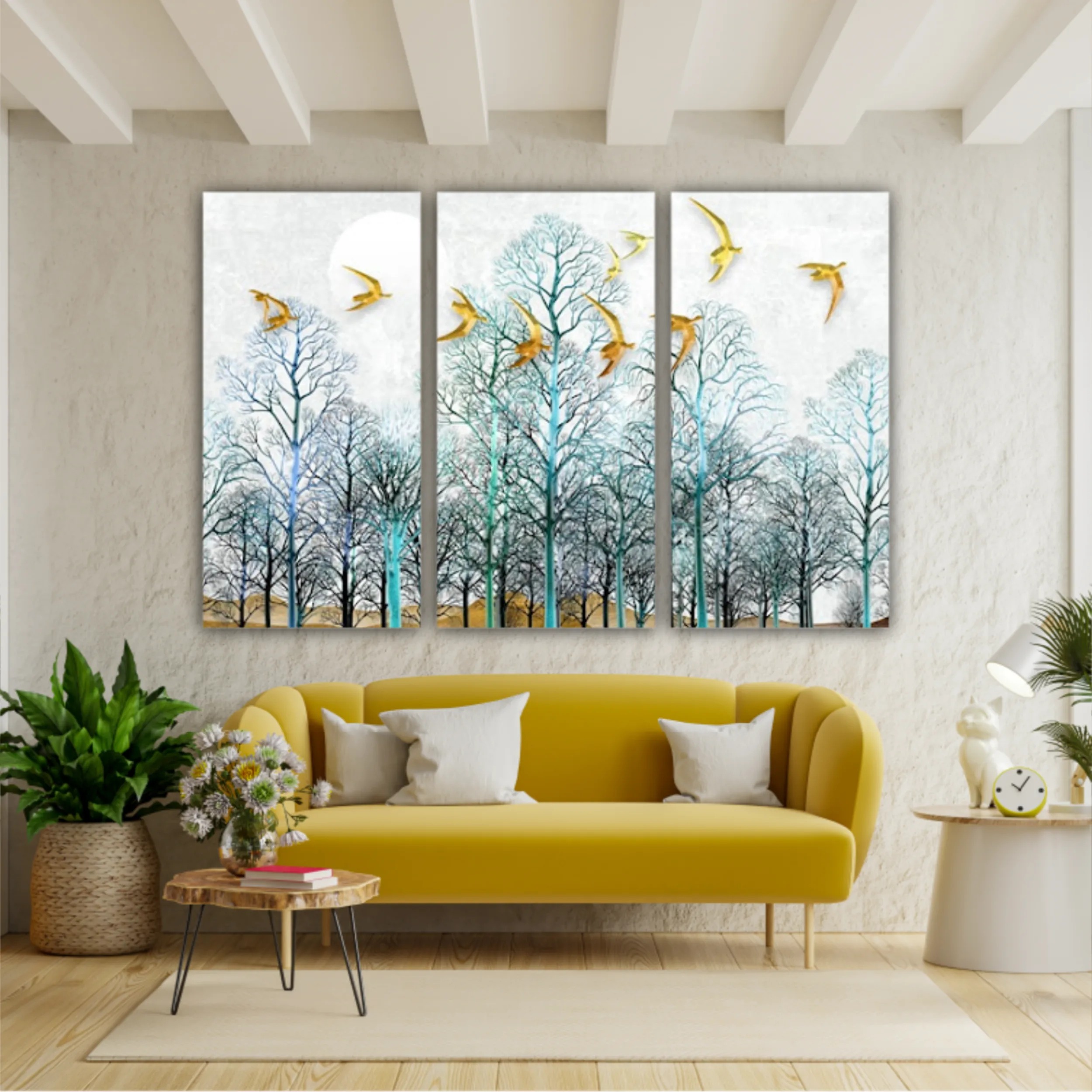 3d illustration of forest at night