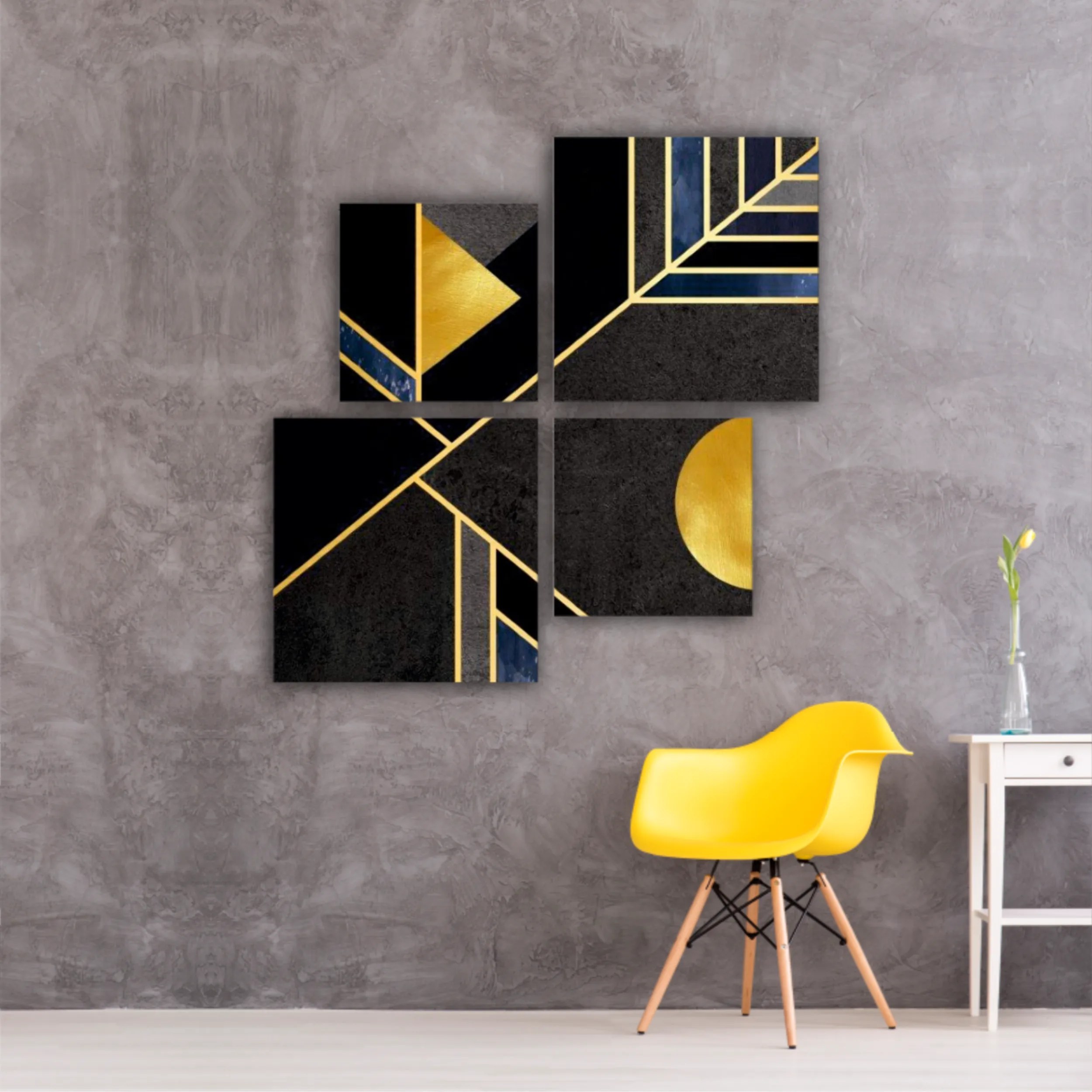 3d illustration - Golden lines