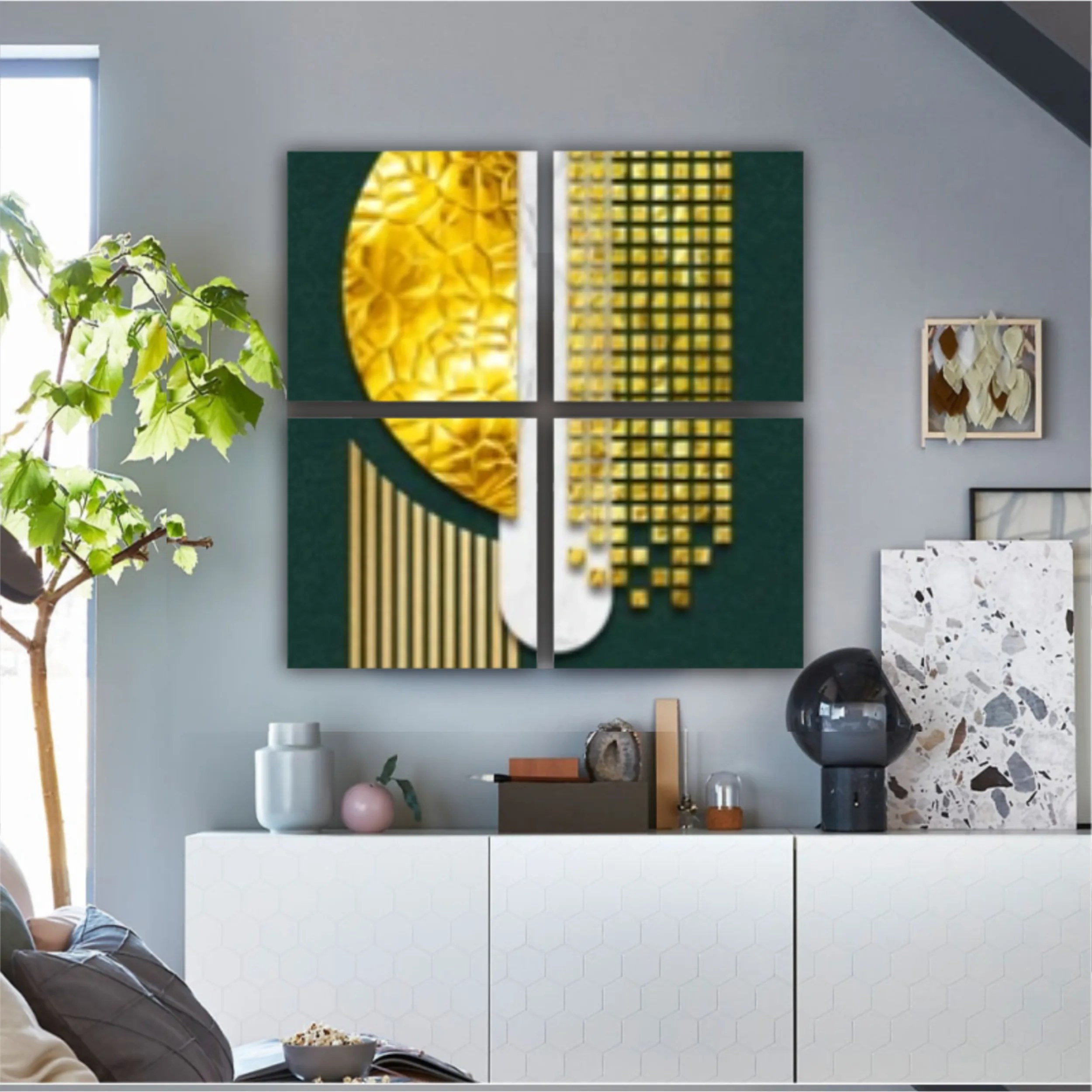 Design abstract art wallpaper. Colorful geometric. Modern and digital art