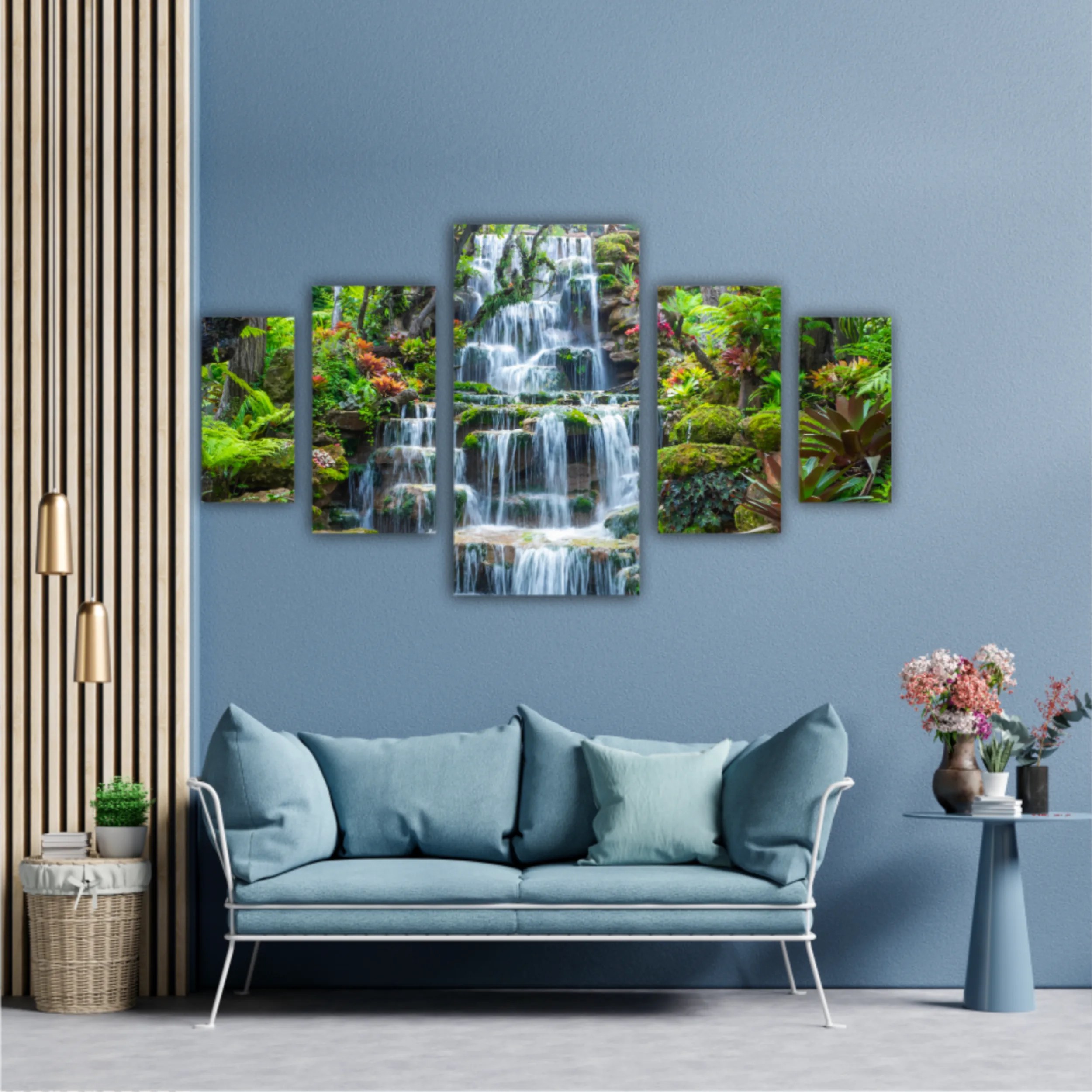 Waterfall in Thailand.View of waterfall in beautiful garden at sakon nakhon province,Thailand