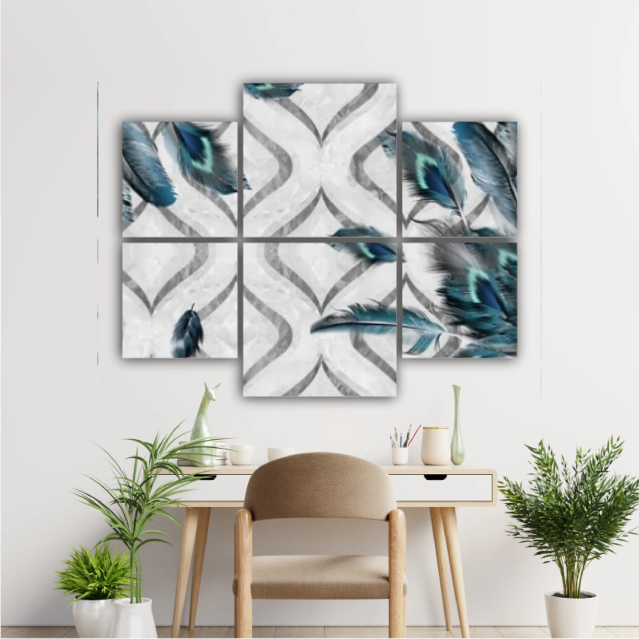 3d illustration of beautiful bird feathers