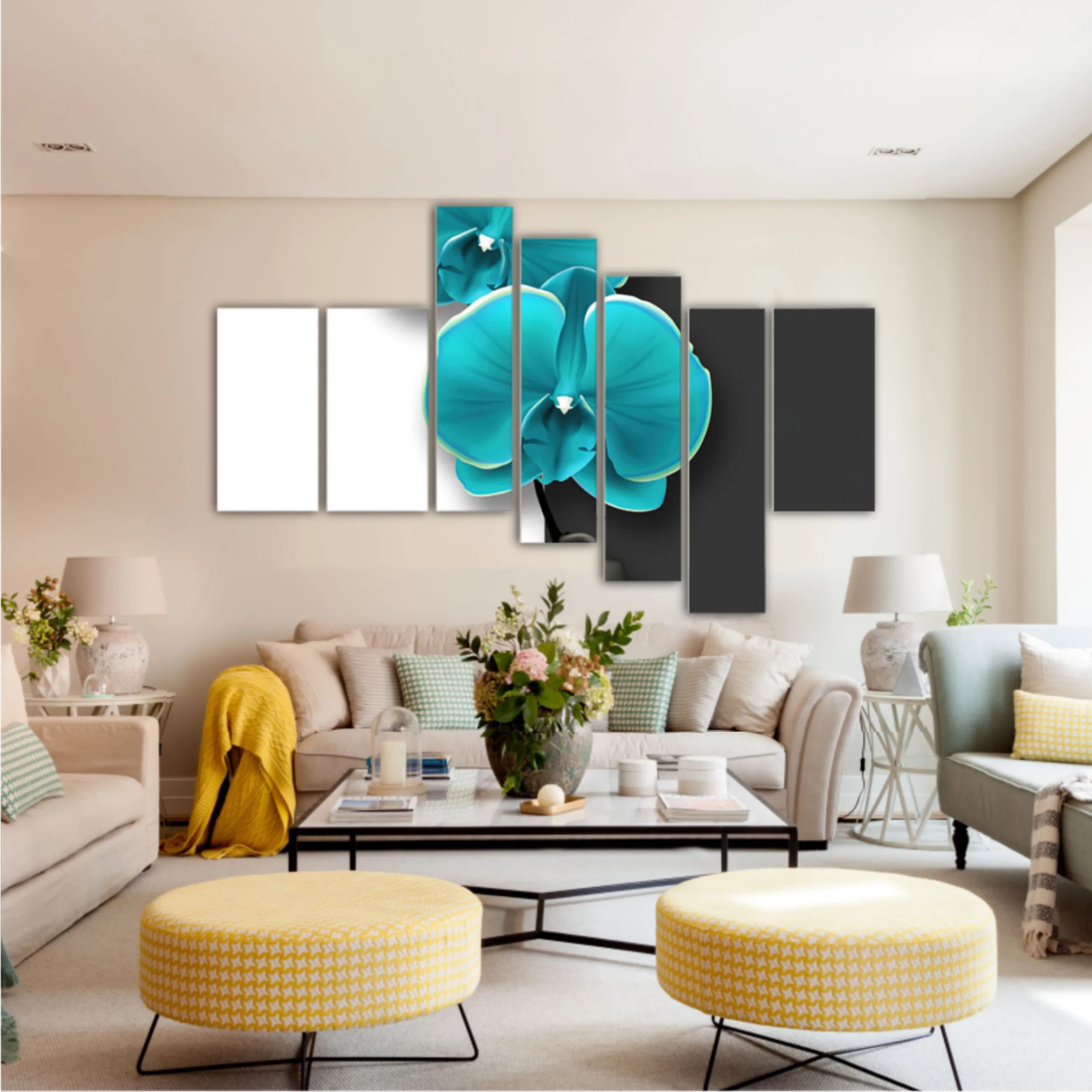 Modern fashion for decor and wallpaper. Digital abstract art