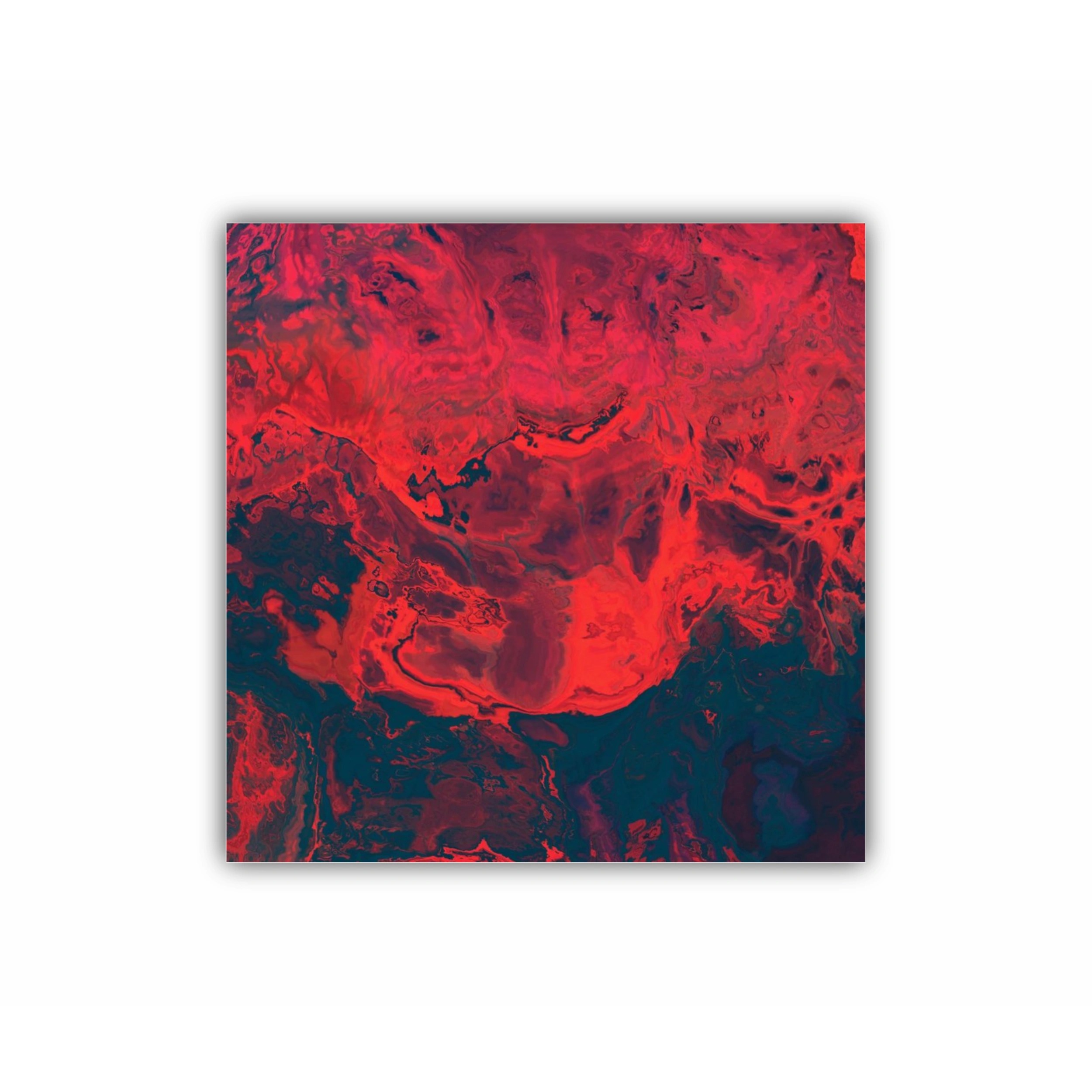 Cerneluri cu ulei pictate cu roșu și negru  |  Oil inks painting with red and black