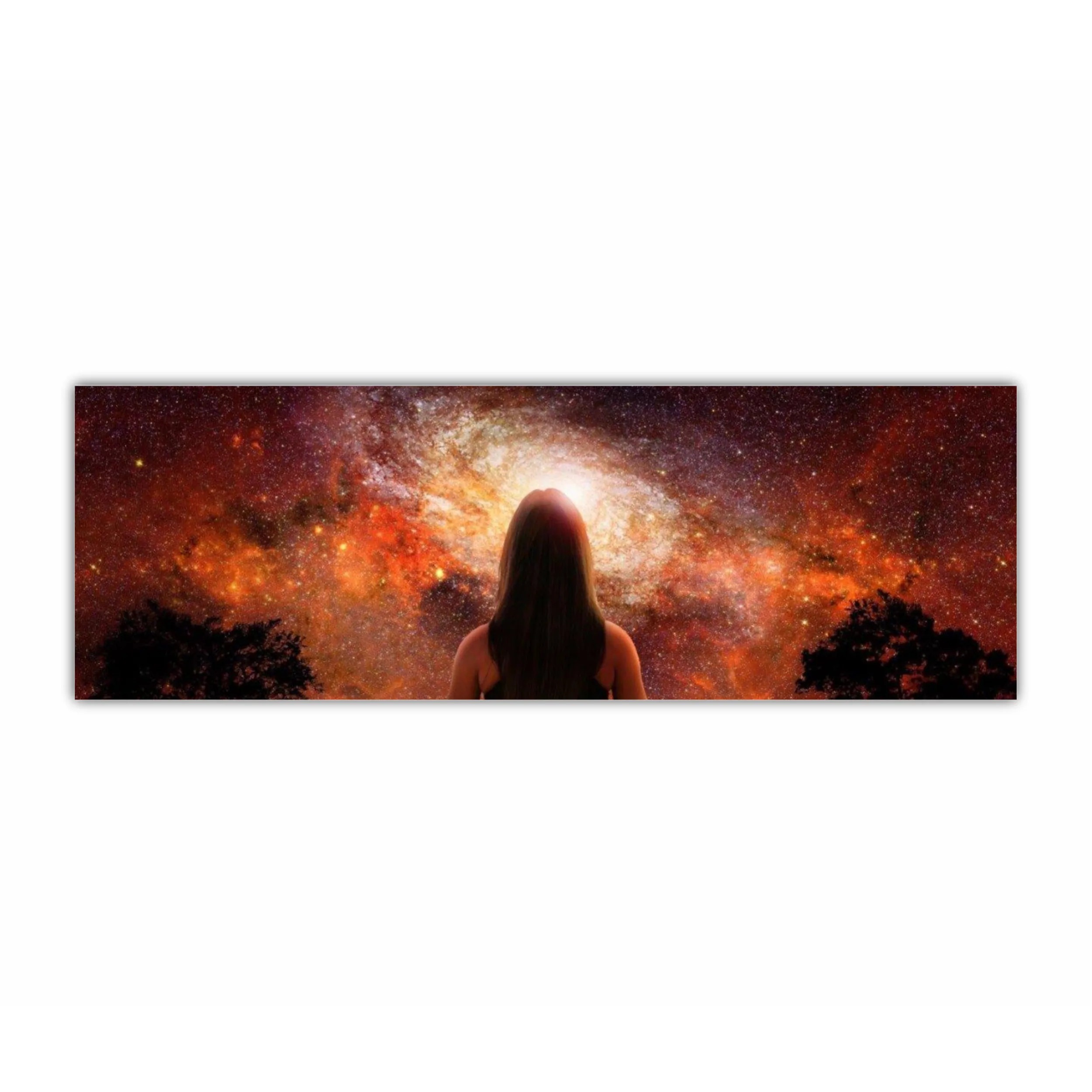 silueta omului cu univers, meditația