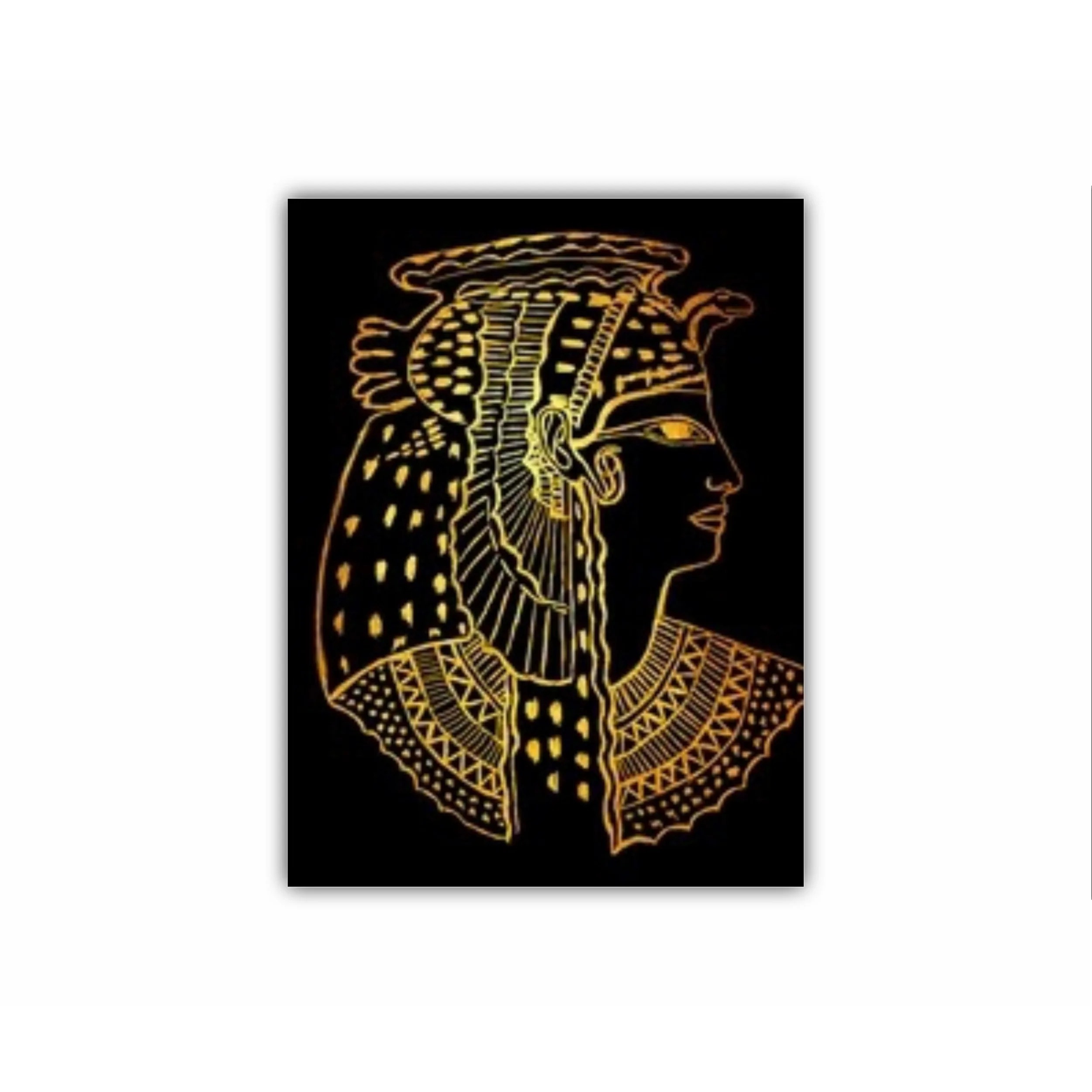 Abstract ancient Egyptian background, Cleopatra. Gold