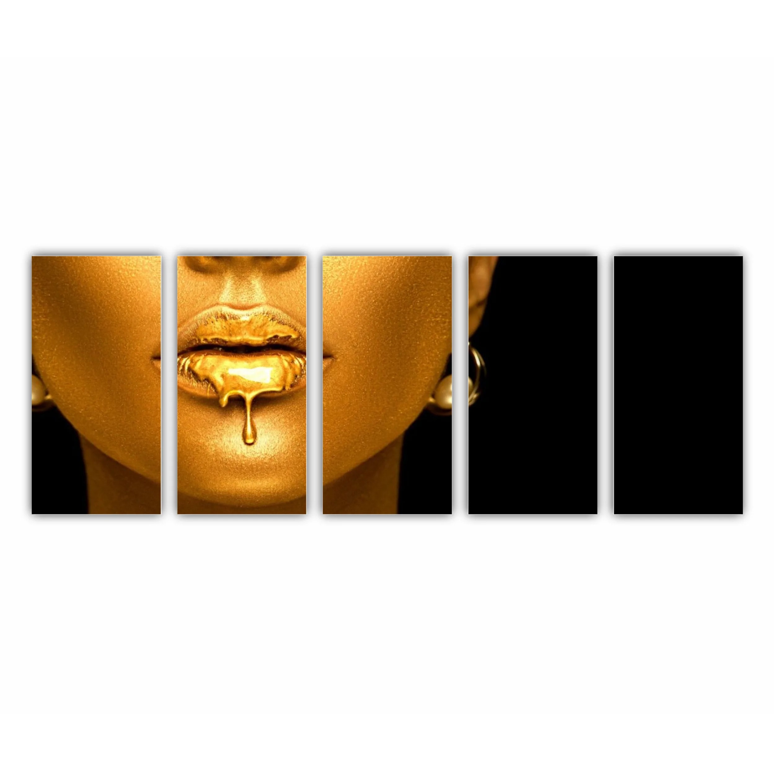 Women in golden makeup